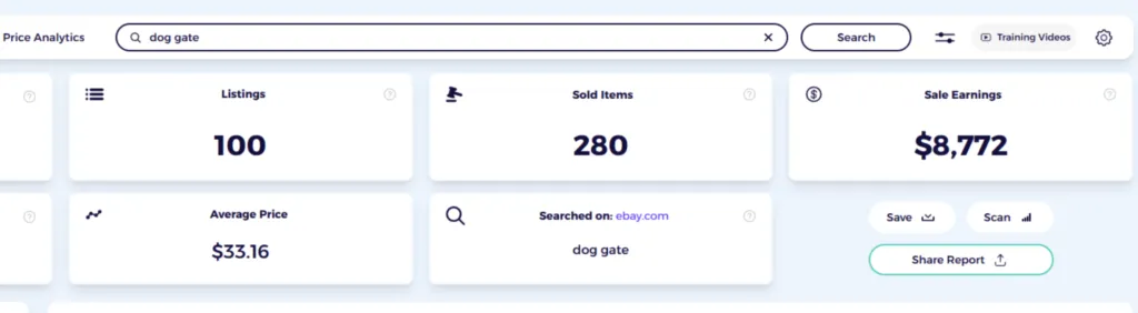 ebay product research tool analytics