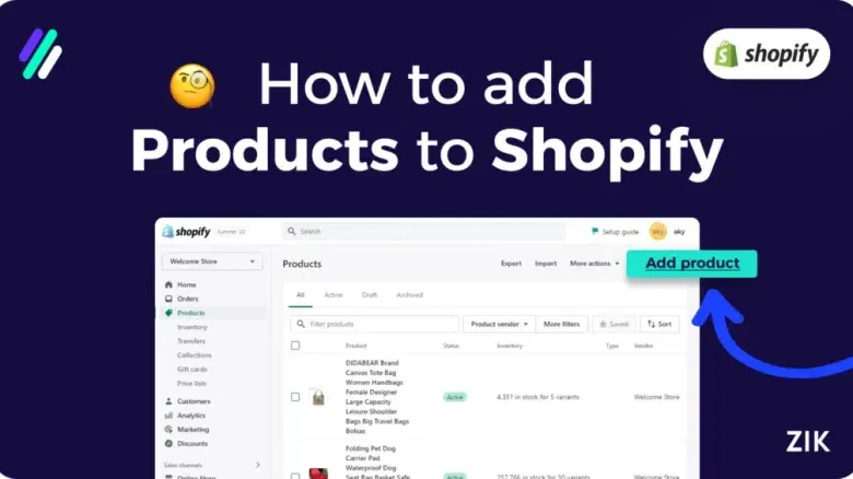 how to add products to shopify