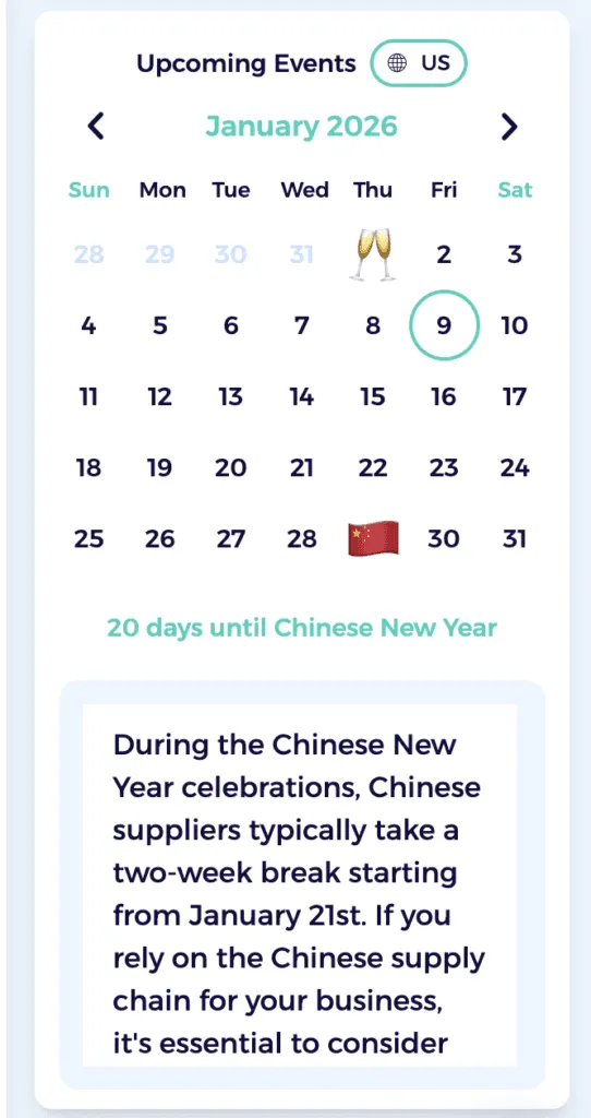 event calendar to predict events on best products to sell on ebay