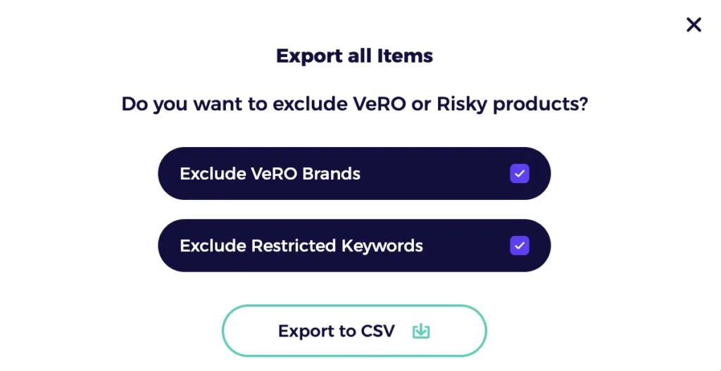 excluding vero products from turbo scanner zik analytics
