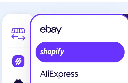 go to shopify interface in zik to start shopify dropshipping