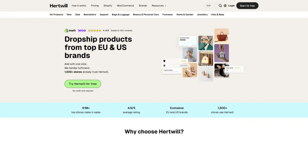 hertwill is one of the european dropshipping suppliers