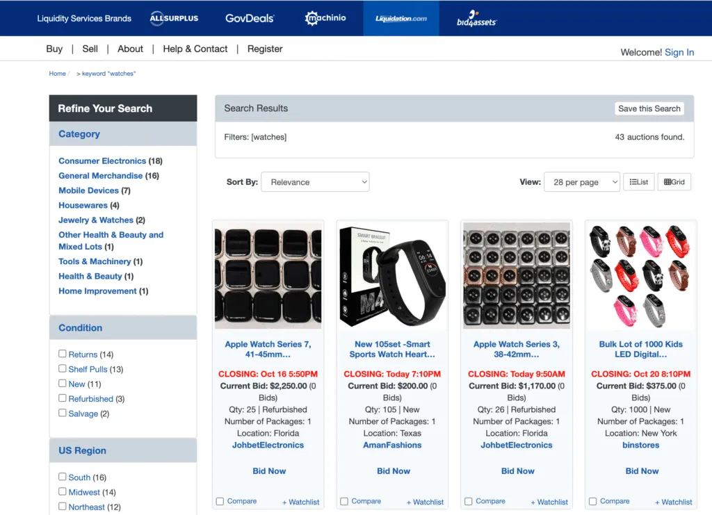 how to find items to sell on ebay liquidation sites