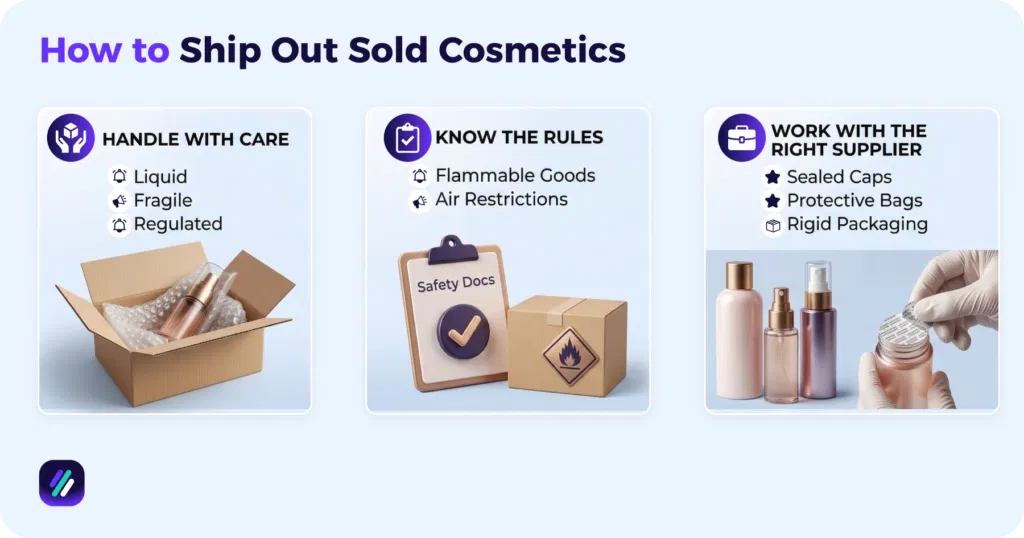 how to ship sold out cosmetics