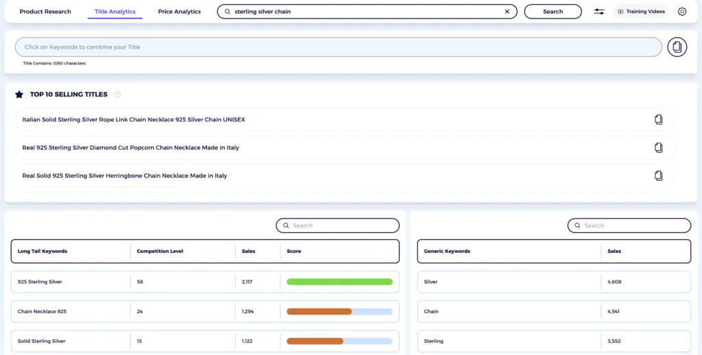 jewelry title analytics zik ebay title builder
