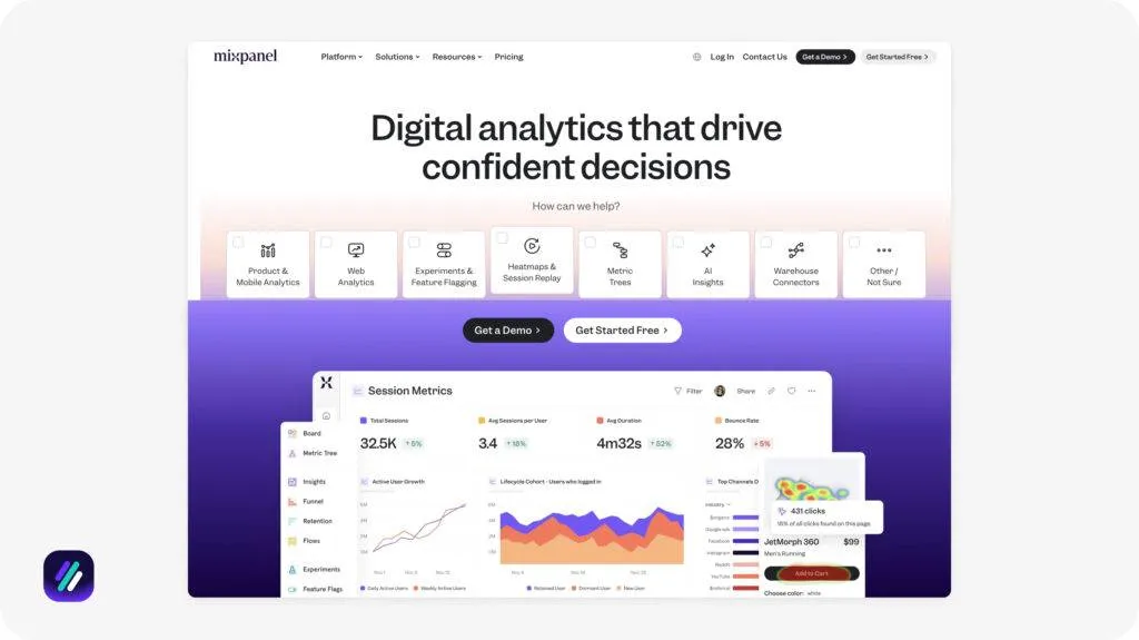 one of the best dropshipping software for analytics and optimization is Mixpanel