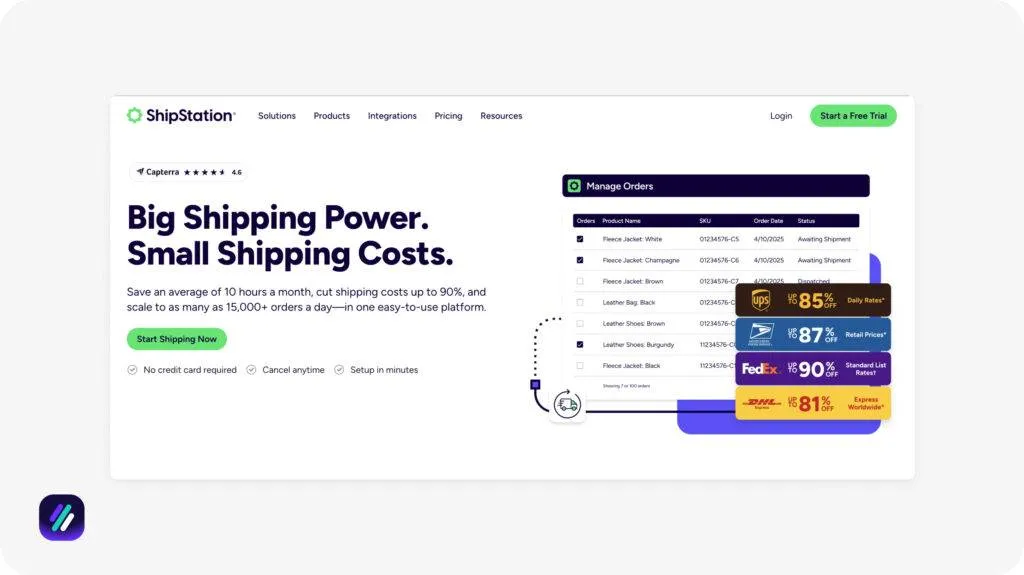 one of the best dropshipping software for returns and shipping is ShipStation