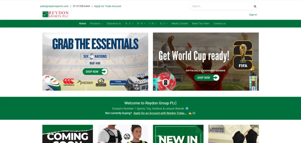 reydon sports is one of the european dropshipping suppliers