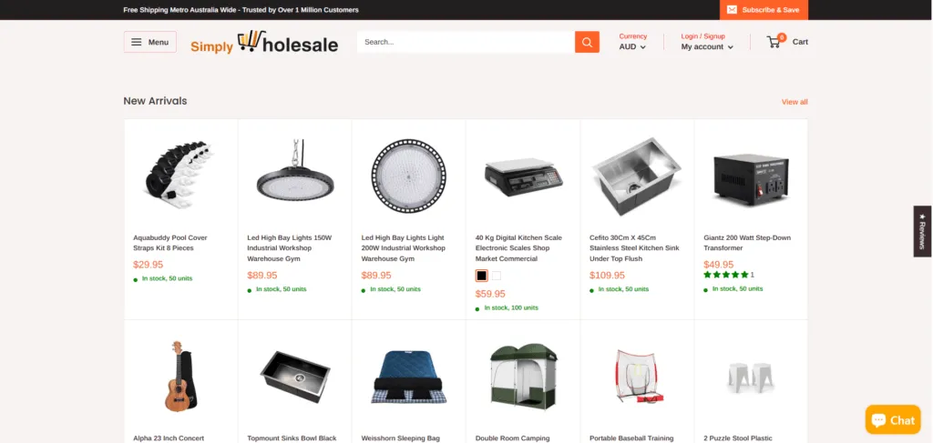 simply wholesale is one of the best australian dropshipping suppliers