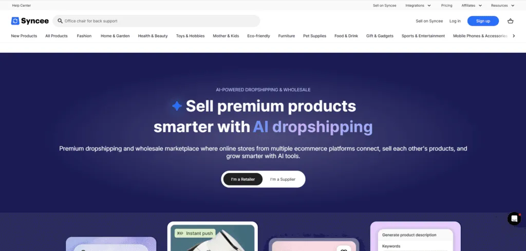 syncee is one of the european dropshipping suppliers