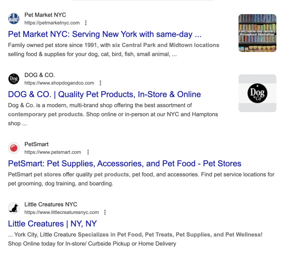 use google search to see top competitors of a dropshipping niche