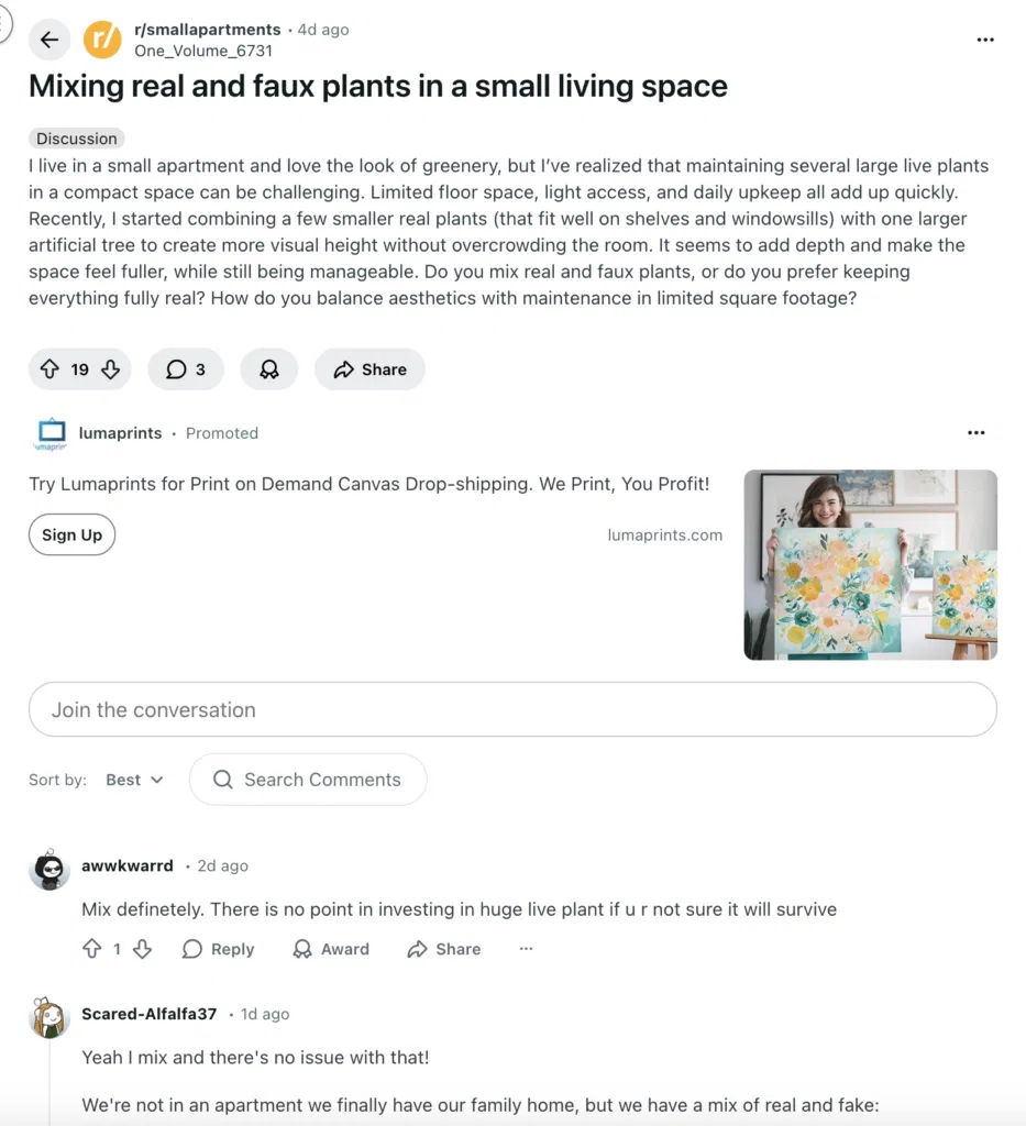 use subreddit to find dropshipping furniture niches