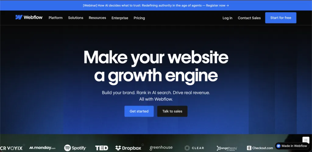 webflow dropshipping website builders
