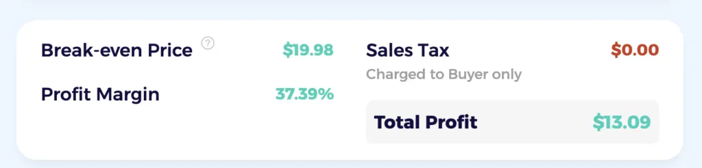 zik analytics ebay fee calculator profit